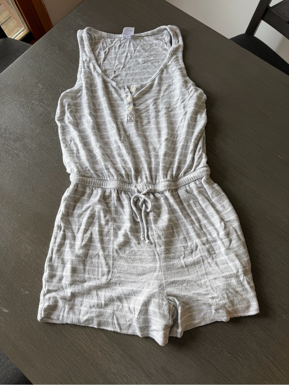 stars above Light Gray Sleeveless Knit Romper